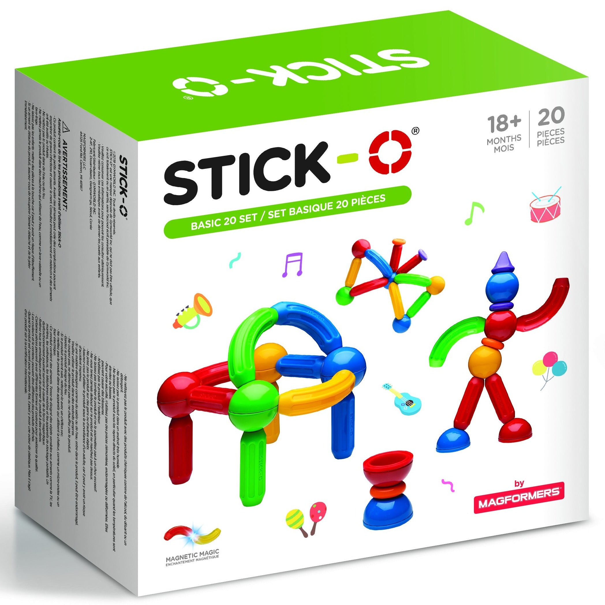 Stick-O - Basic Magnetic Building Set (20pc)