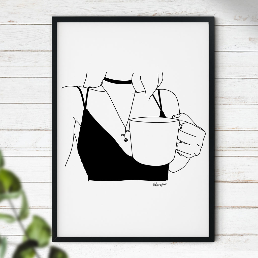 Coffee Wall Art Modern Wall Art Kitchen Prints Kitchen Art Coffee Art Black White Hygge Creations