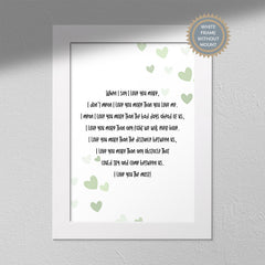 When I Say I Love You More Quote Print - Love Quote | Romantic Print | Quote About Love