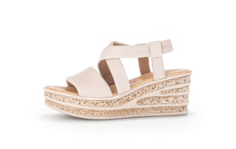 gabor wedge cream sandal