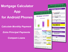 Android phone mortgage calculator spreadsheet app