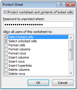 Excel Password Protect Sheet