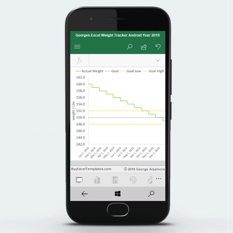 excel android tracker weight microsoft apps using app year