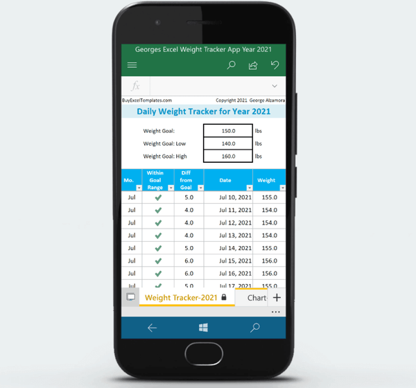Weight Loss Tracker App for Android for Year 2021 - Excel ...