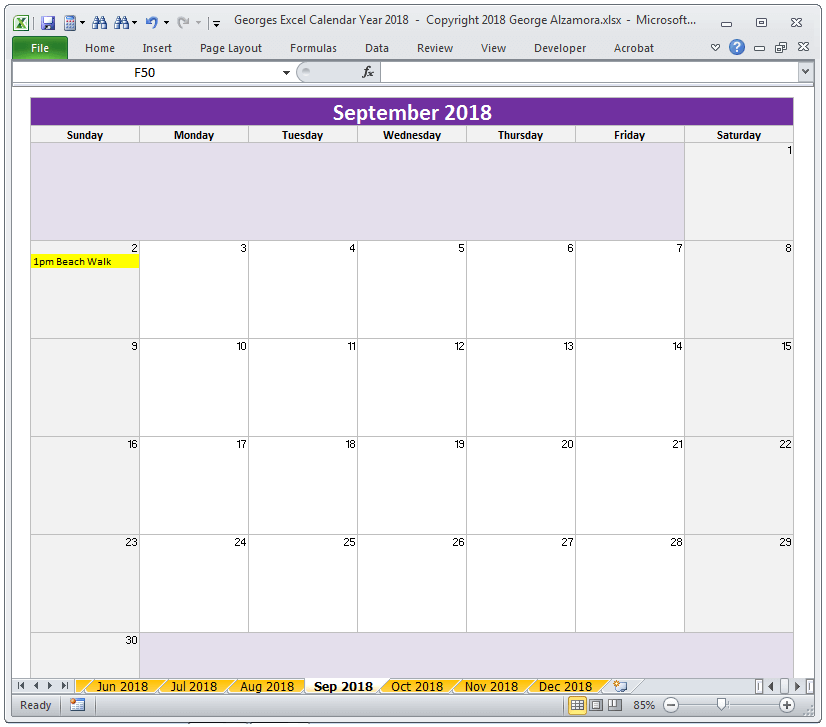 18 Calendar Year In Excel Spreadsheet Printable Digital Download Buyexceltemplates Com