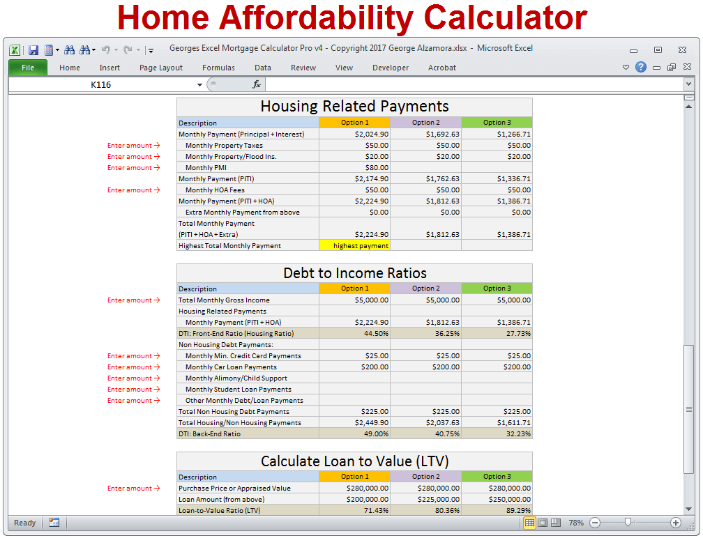 simple mortgage calculator with taxes