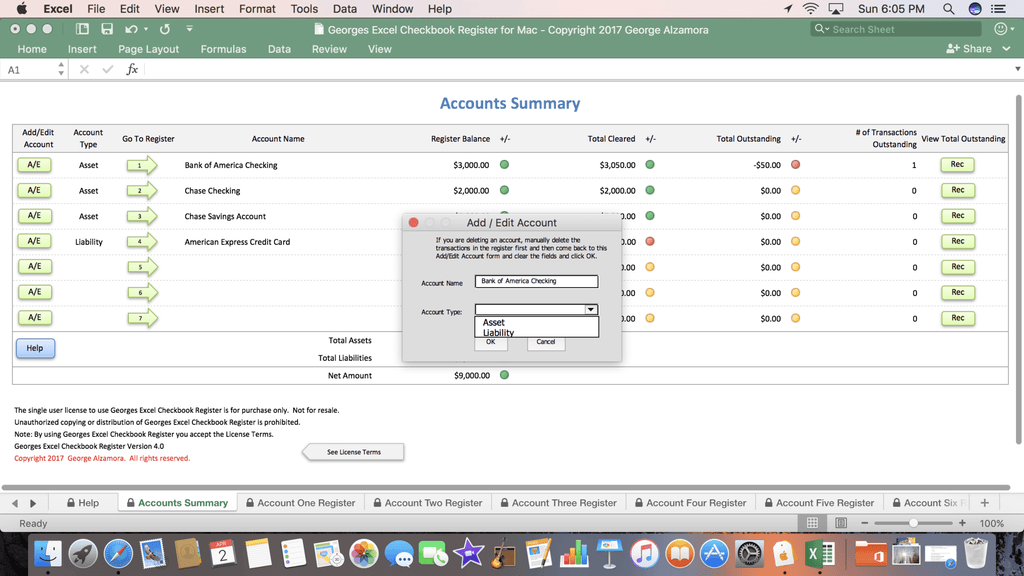 can i make my quicken for mac look like a check register