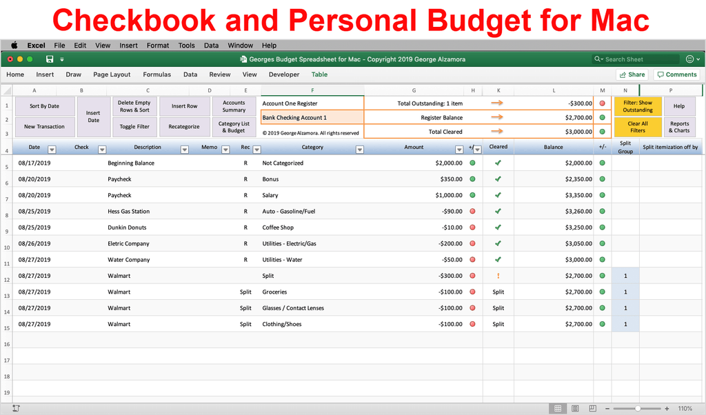 where do you see the year for excel on mac