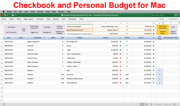 best personal budget template for mac