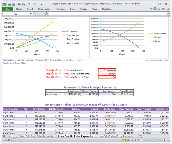 mortgage calculator with extra payments towards principle