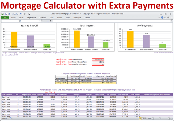 mortgage calculator with extra payments biweekly