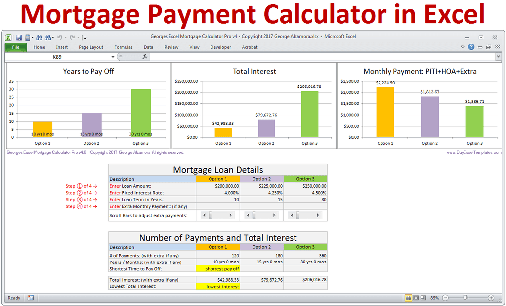 simple mortgage calculator with pmi