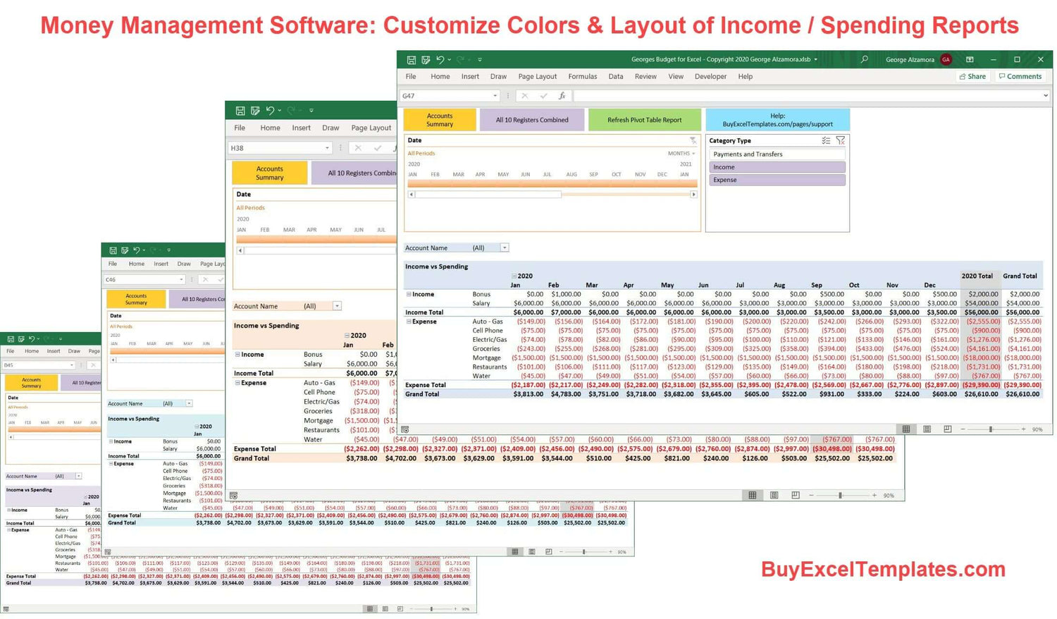 home budget spreadsheet