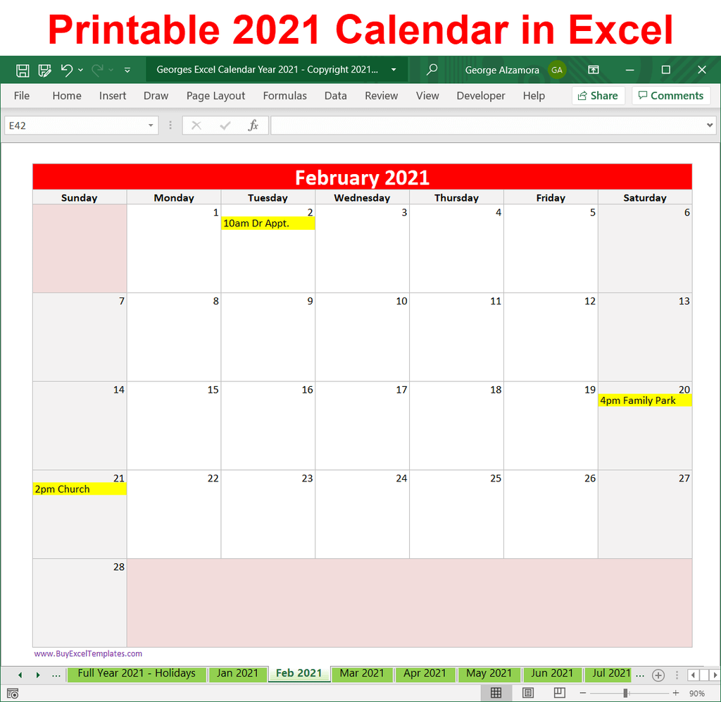 Featured image of post Printable Yearly Calendar 2021 Blank Calendar With Holidays