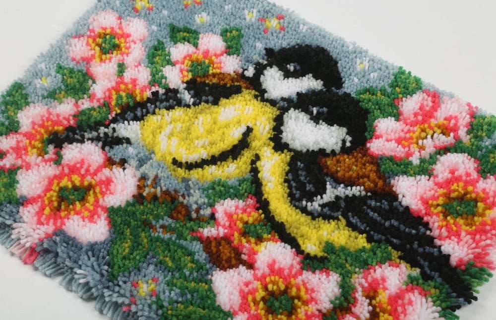 TrusMe 3D Flower Bird Latch Hook Rug Kits Canvas Printing India