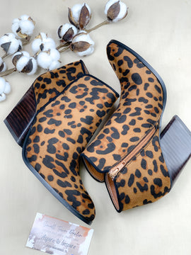 Jasmine Leopard Booties