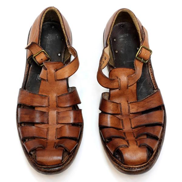 retro leather sandals