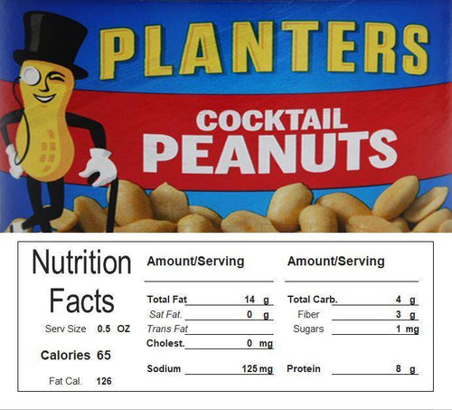 Peanut Butter M&ms Product Label With Nutrition Information - Gumball  Machine Warehouse