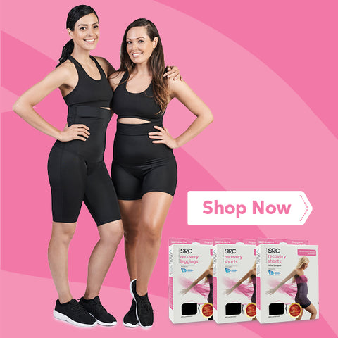 women wearing pregnancy compression garments