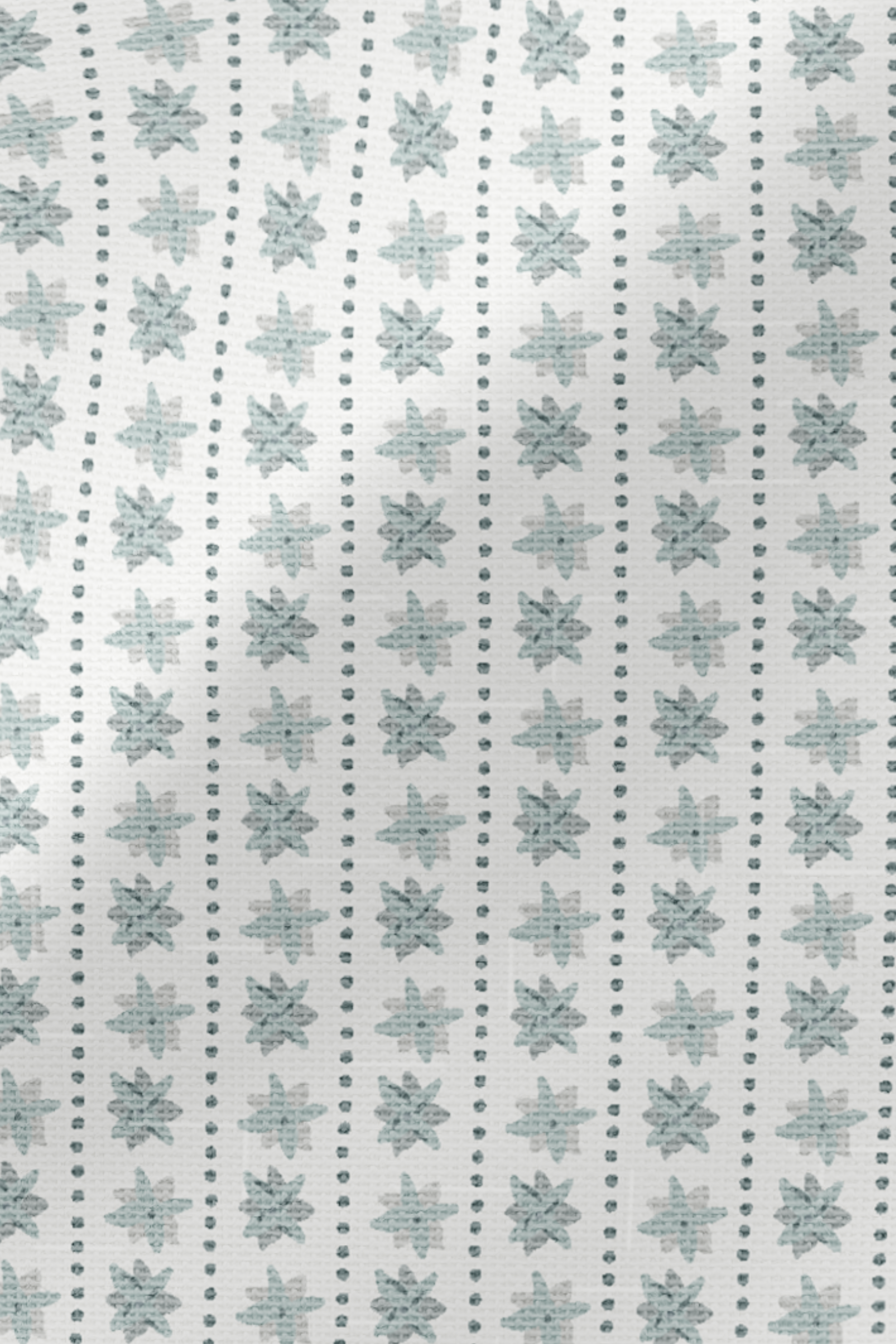 Designer Fabric - Hydrangea Rows in Blue