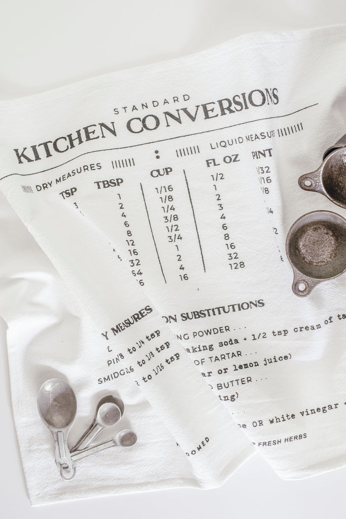 Cotton Tea Towel  Kitchen Conversions - Golden Gait Mercantile