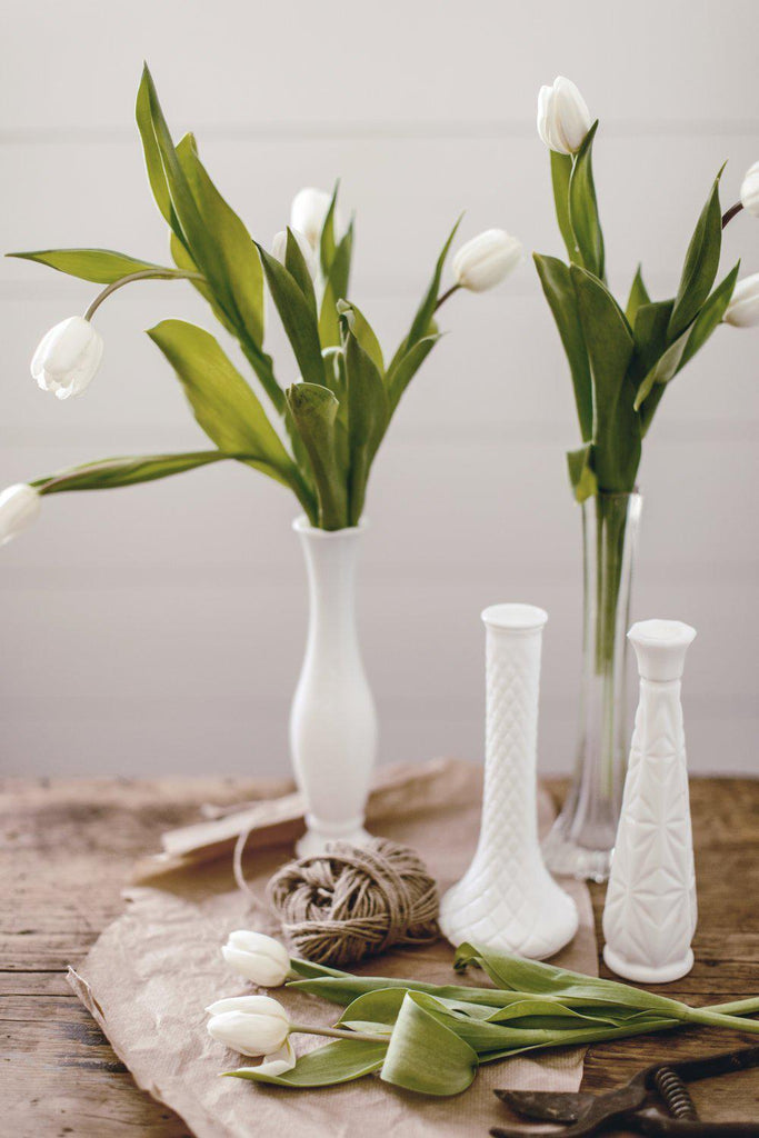 Vintage White Milk Glass Mixing Bowl - Heirloomed