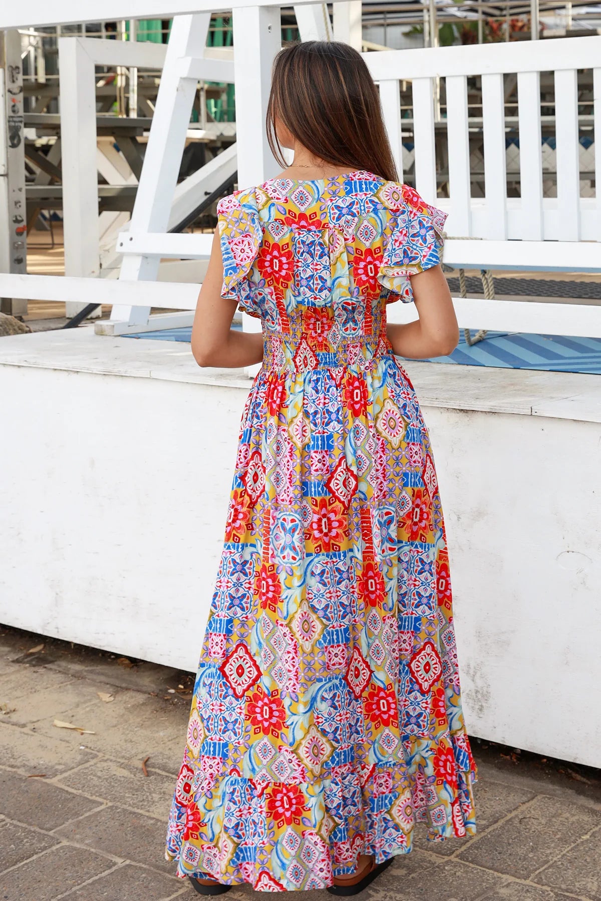 ENSLEY CAP SLEEVES MAXI DRESS - Hippy Haven