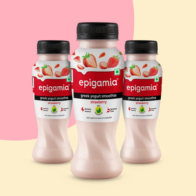greek yogurt smoothie, strawberry - 180 ml - Epigamia