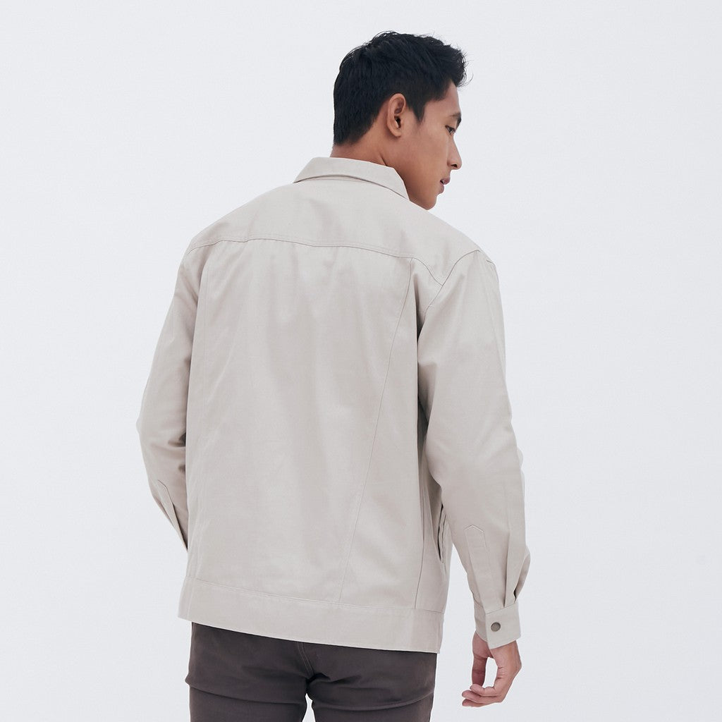 M231 Jaket Pria  Coverall Panjang  Cream 1957A