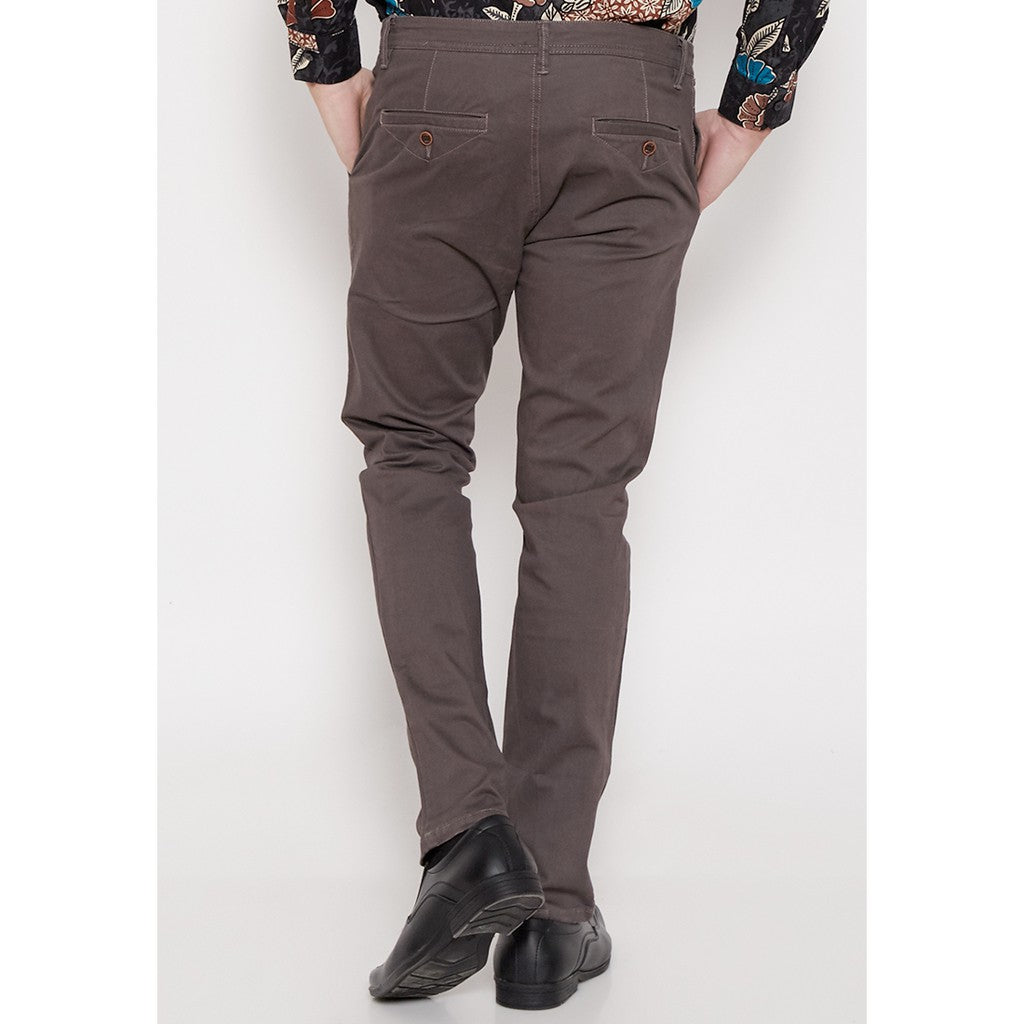 M231 Celana  Panjang Pria Chinos Slim  Fit  Stretch Warna Abu 