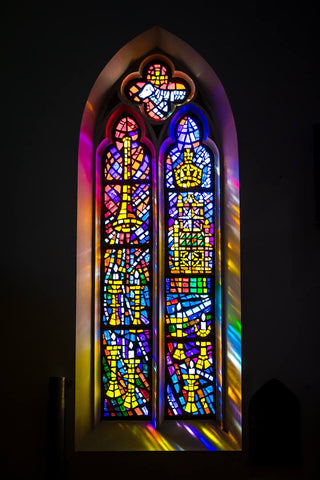 Church Colorful Stained Glass Window