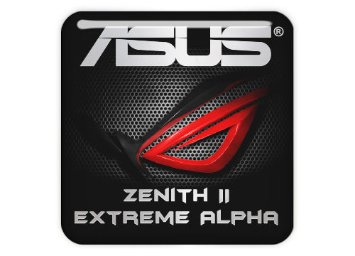 Asus Rog Zenith Ii Extreme Alpha 1x1 Chrome Effect Domed Case Badge Sticker Library 7515