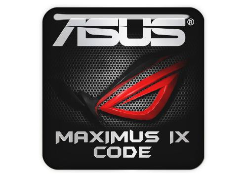 Asus ROG MAXIMUS IX CODE Motherboard 1"x1" Chrome Effect Domed Case Badge / Sticker Logo