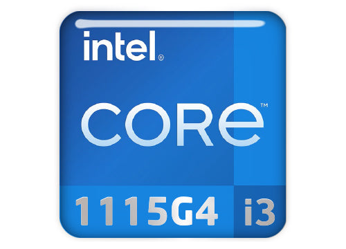 Intel Core I3 1115g4 1x1 Chrome Effect Domed Case Badge Sticker Lo Sticker Library 4969