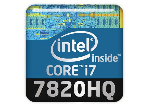 Intel Core i7 7820HQ 1"x1" Chrome Effect Domed Case Badge / Sticker Lo   Sticker Library