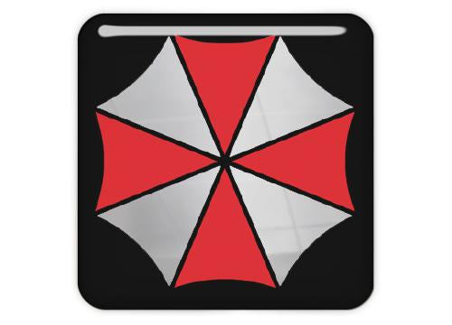 Umbrella Corporation Resident Evil 2x0.5 Chrome Effect Domed Case Ba –  Sticker Library