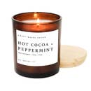 Hot Cocoa + Peppermint Candle