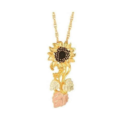 Black Hills Gold Sunflower Pendant 