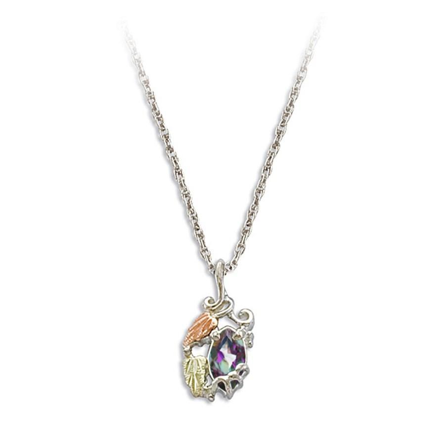 mystic fire topaz pendant necklace