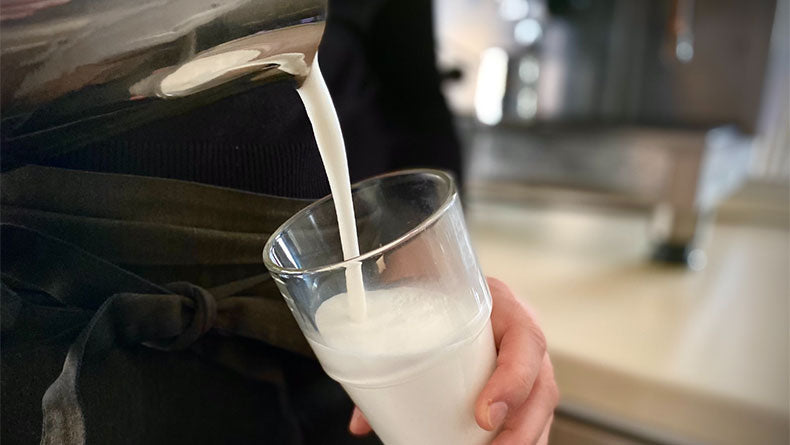 Schritt 1 – Milchschaum für Latte Macchiato