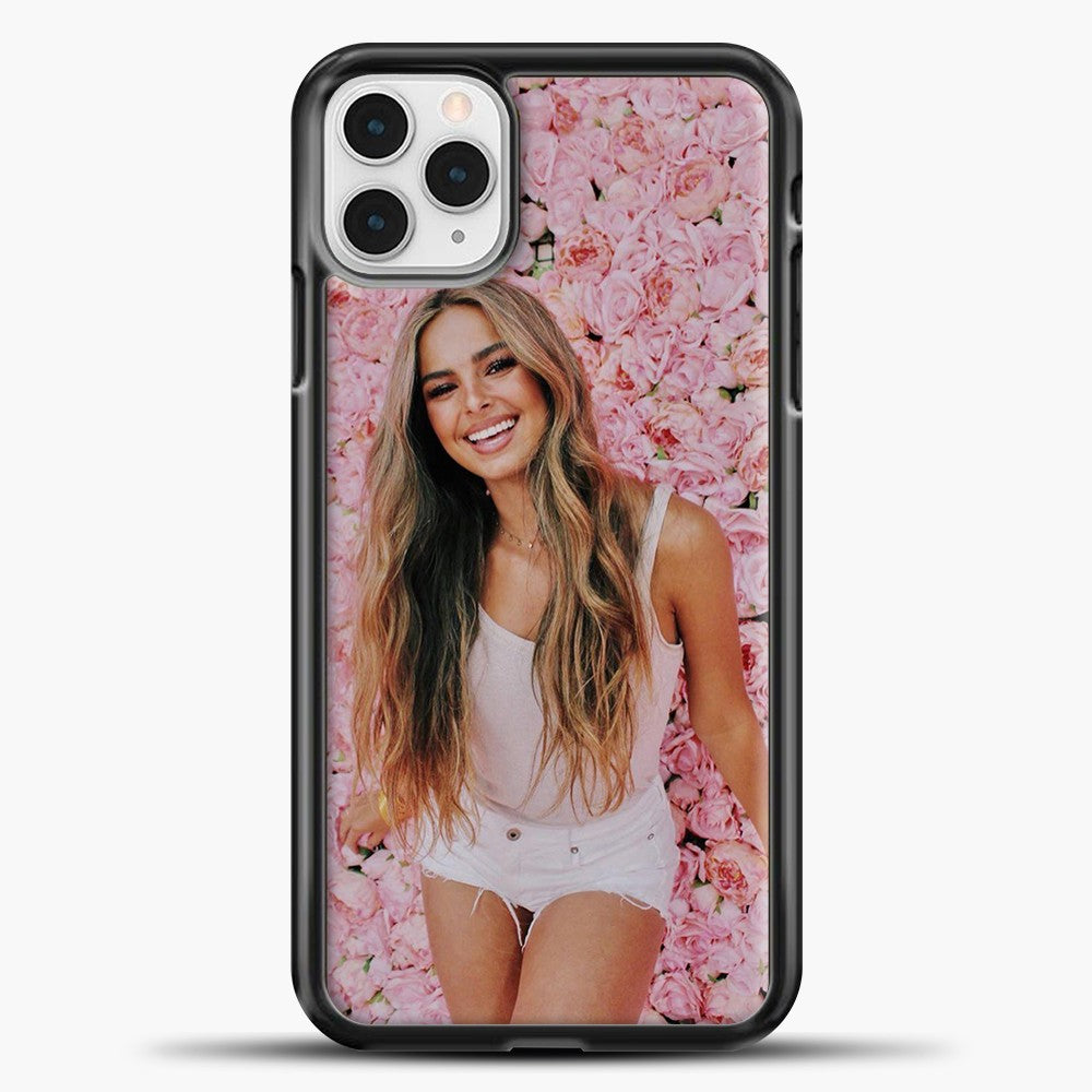 Addison Rae Pink Rose Background Iphone 11 Pro Case Plastic Rubber Casedilegna Com Casedilegna