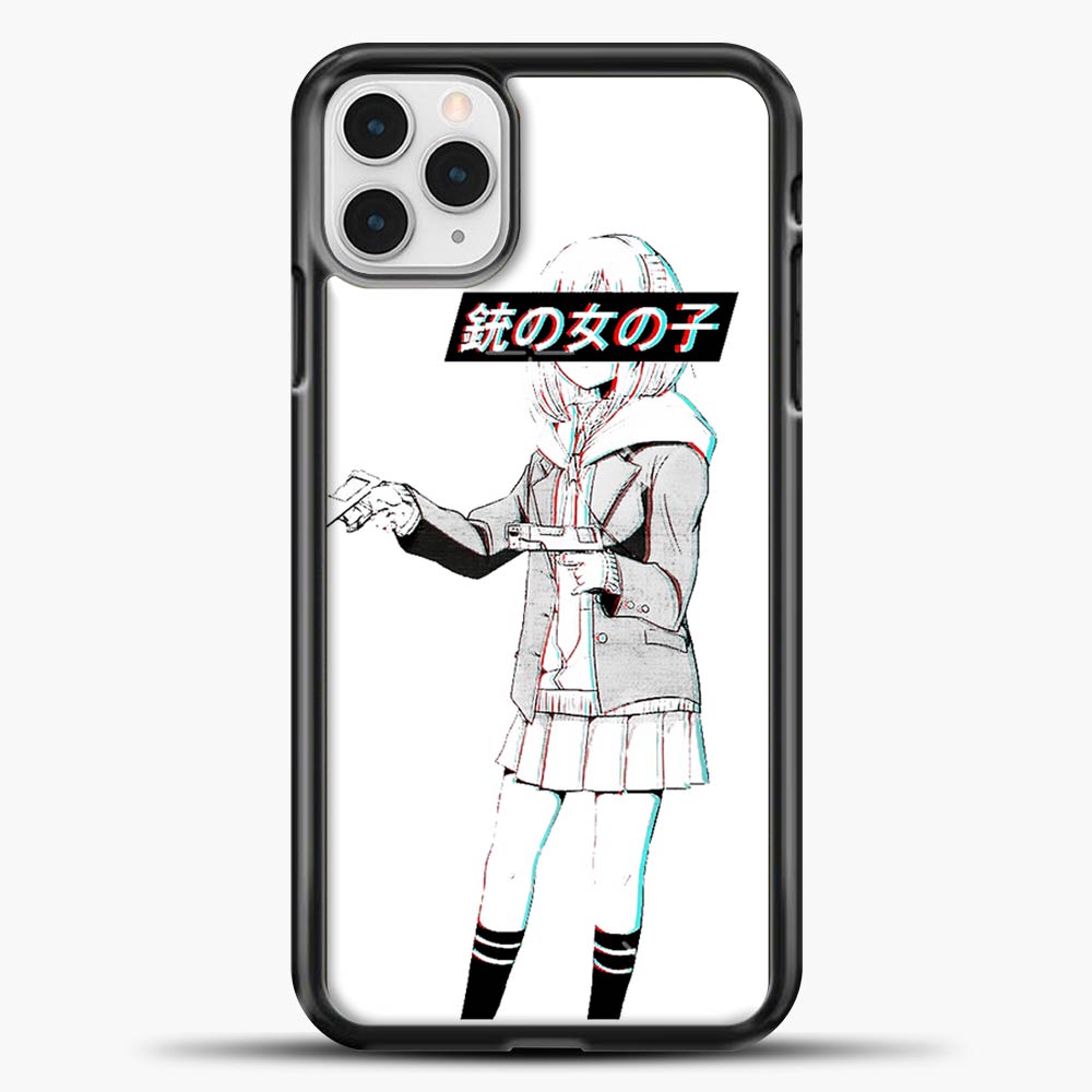 Gun Girl Glitch Sad Japanese Anime Aesthetic Iphone 11 Pro Cases Snap Plastic Rubber Casedilegna Com