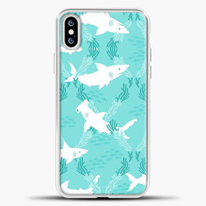 Shark Pattern Cute Blue Background Iphone Xs Case Plastic Rubber Casedilegna Com Casedilegna - cute beluga roblox