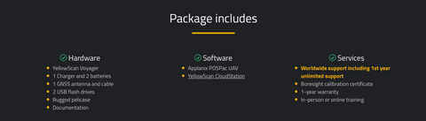 YellowScan Voyager Specs