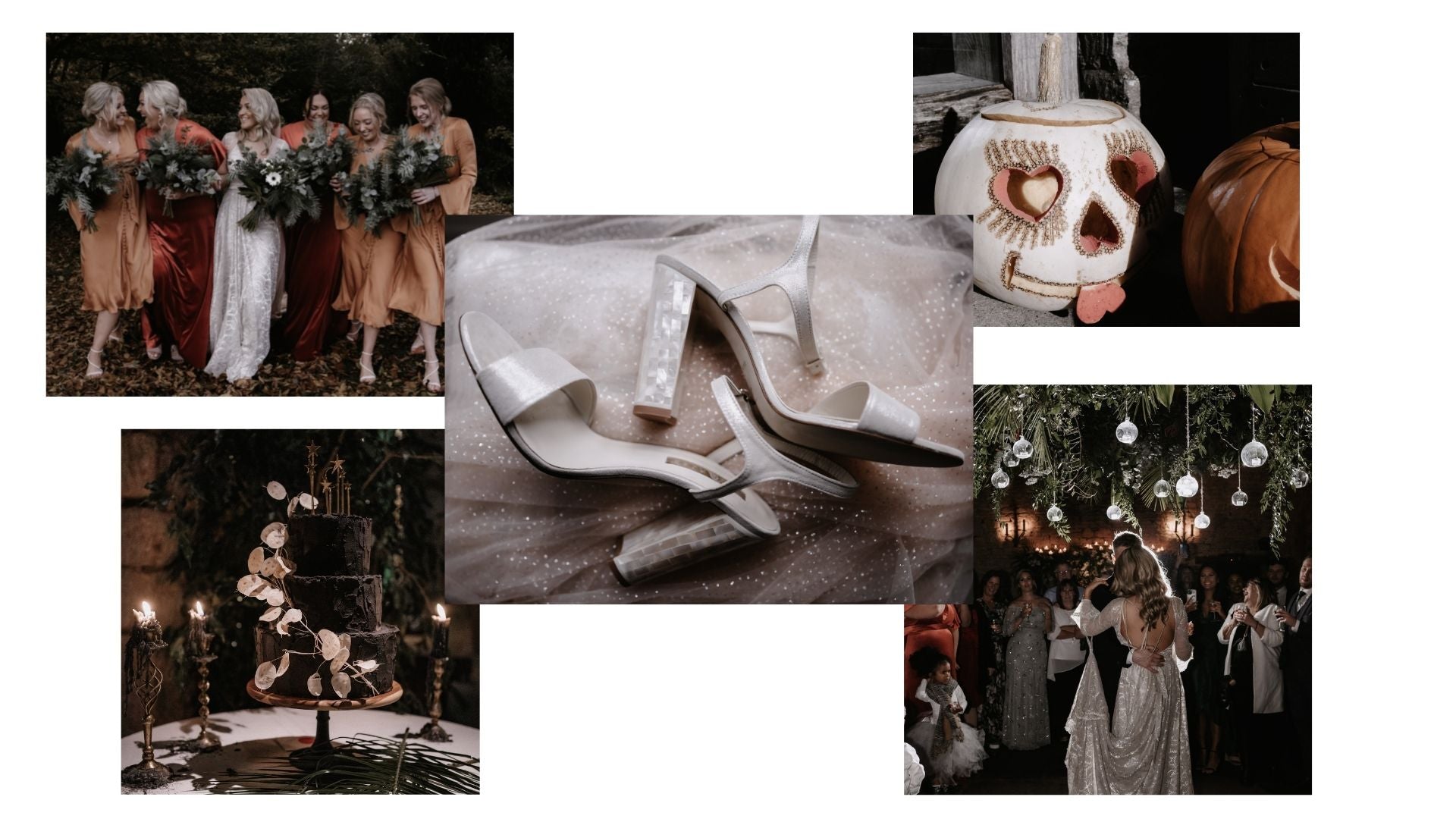 designer bridal shoes luxury autumn halloween wedding inspiration