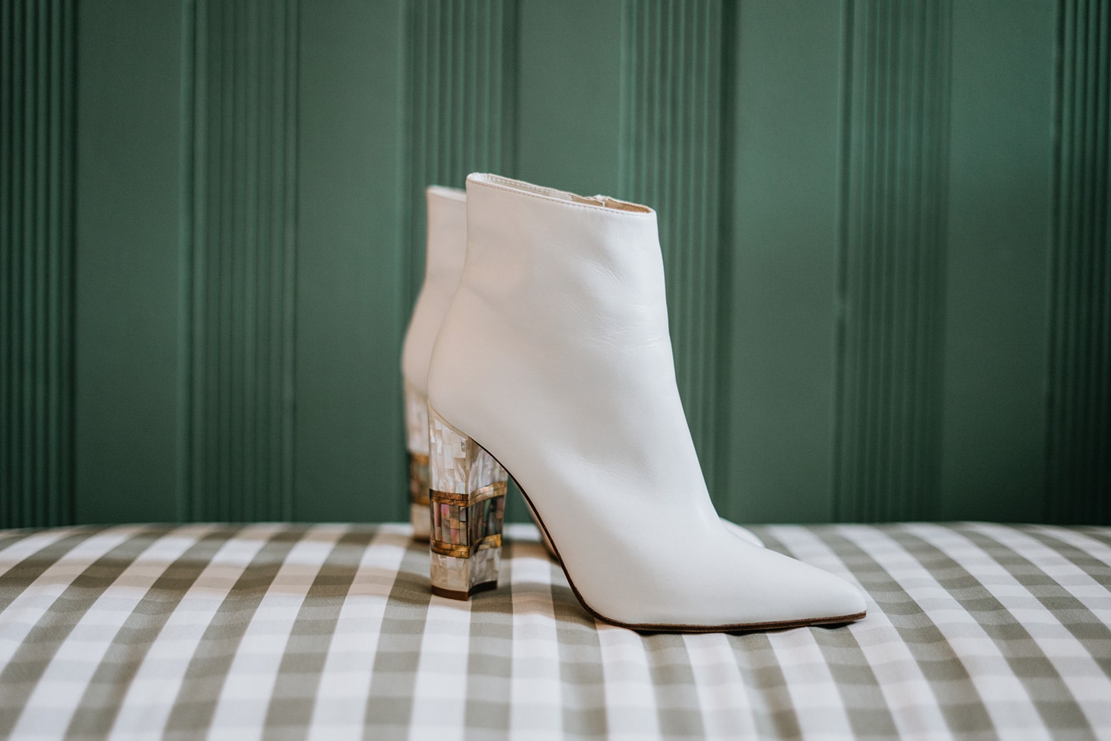pearl heel white boots freya rose london