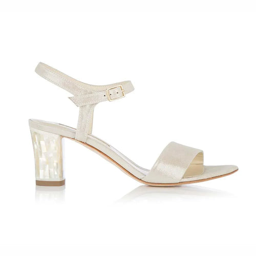 Martina Midi Block Heel Sandal | Champagne | Freya Rose