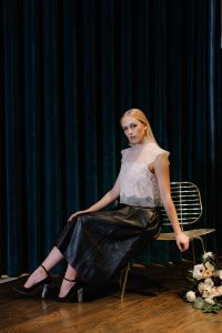 Styled by The Wedding Avenue, model wears Freya Rose Micola Noir