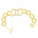 Twin Elegance Bracelet Gold Gemini Zodiac Bracelet 18k sterling vermeil demi-fine jewelry