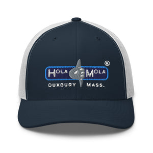 Trucker Hat | Embroidered | Hola Mola | Blue Background | Duxbury